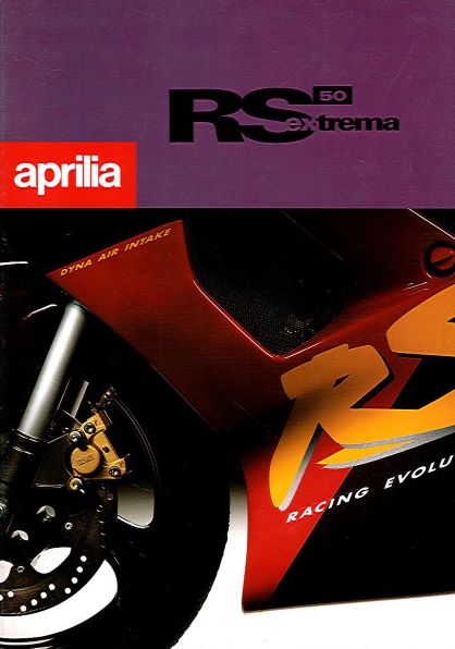 APRILIA RS 50 EXTREMA VERKOOPFOLDER 1993 - Vintage Motor Cyclebooks