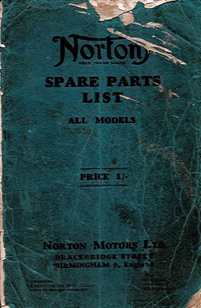 NortonSparePartsListAllModels1933